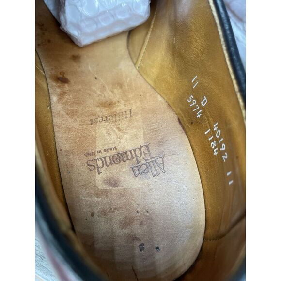 Allen Edmonds Hillcrest Brown Leather Bicycle Toe Lace Up Dress Shoes Men 11D US main image 4
